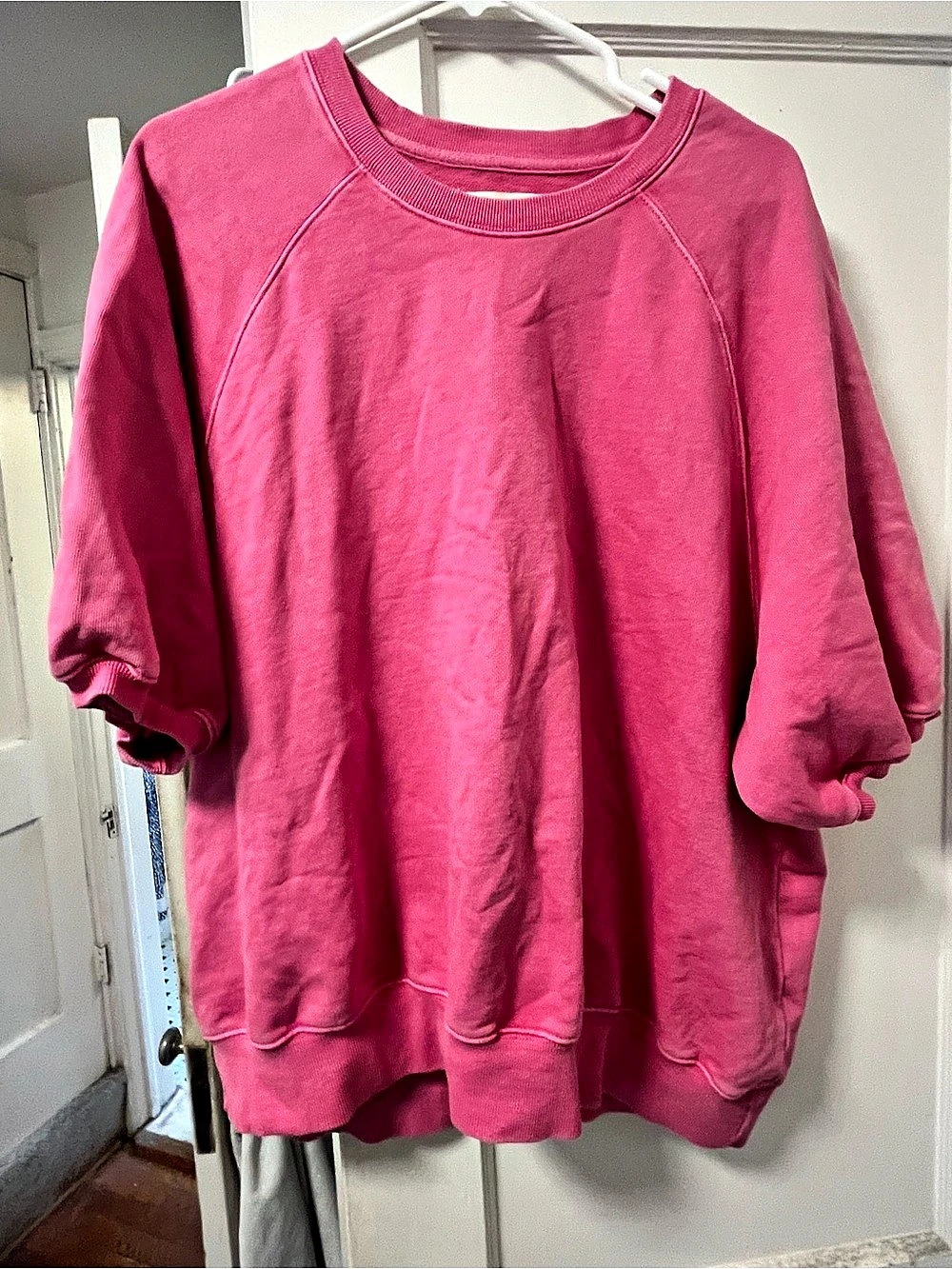 Free People Pink Oversized Sweatshirt